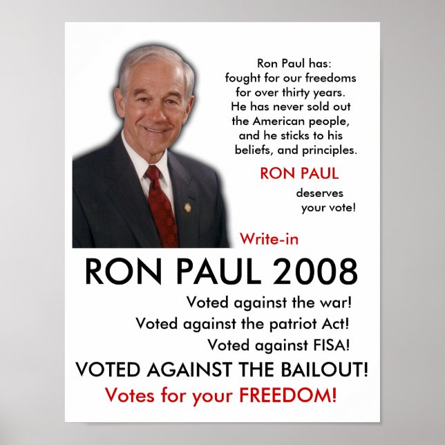 RON PAUL POSTER! POSTER (Framsidan)
