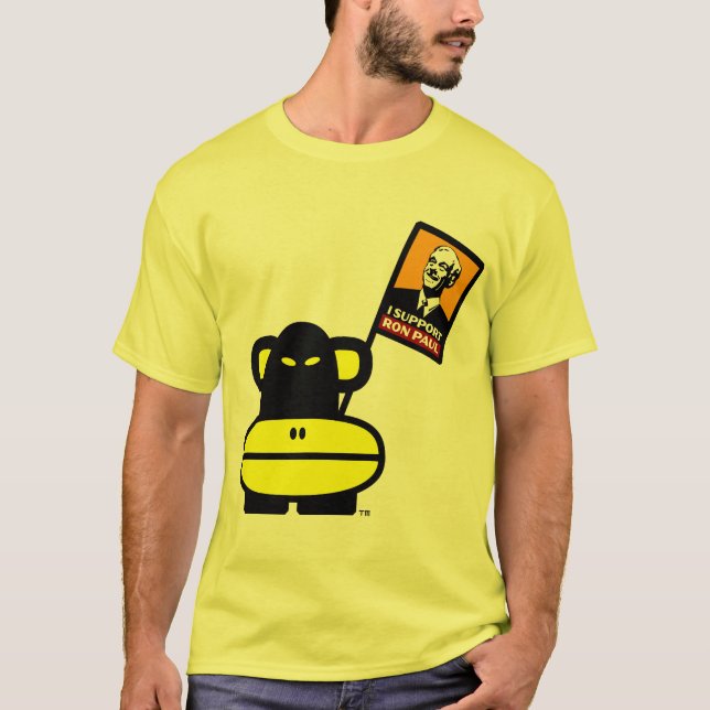 Ron Paul PowerMonkey T-tröja T-shirt (Framsida)