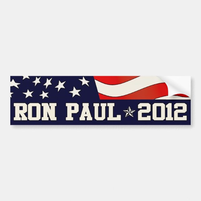Ron Paul President 2012 Bumper Sticker Bildekal (Framsidan)