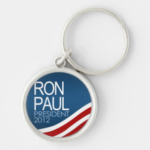 Ron Paul president 2012 Rund Silverfärgad Nyckelring
