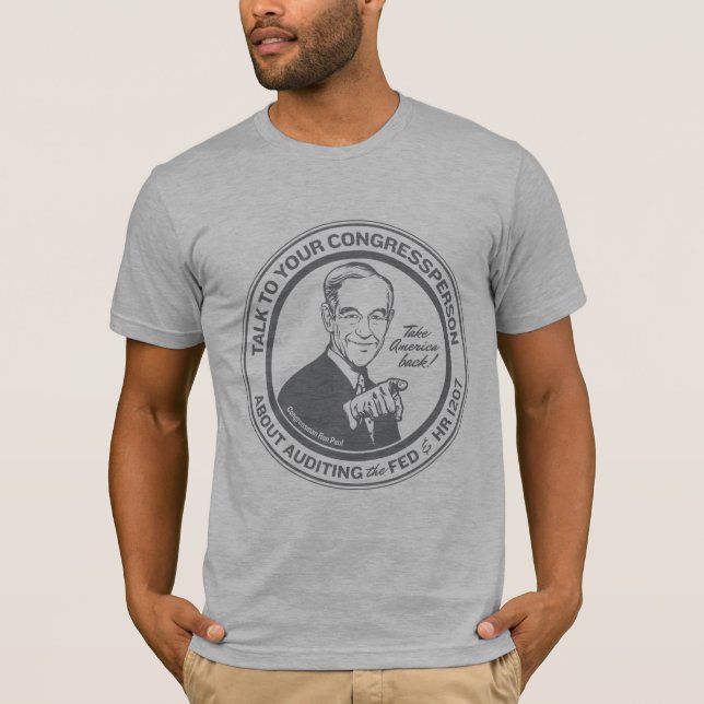 Ron Paul reviderar det federalt reserverar T-tröja Tee Shirt (Framsida)