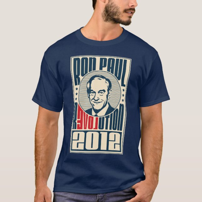 Ron Paul revolution 2012 - mörk t-skjorta T-shirt (Framsida)