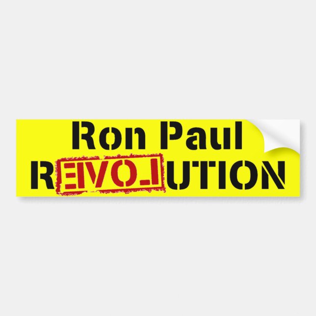 Ron Paul revolution Bildekal (Framsidan)