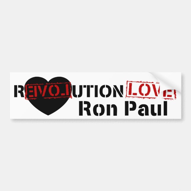 Ron Paul revolution Bildekal (Framsidan)
