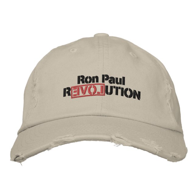 Ron Paul Revolution Embroiderade Hat Broderad Keps (Framsida)