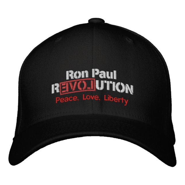 Ron Paul Revolution Embroiderade Hat Broderad Keps (Framsida)