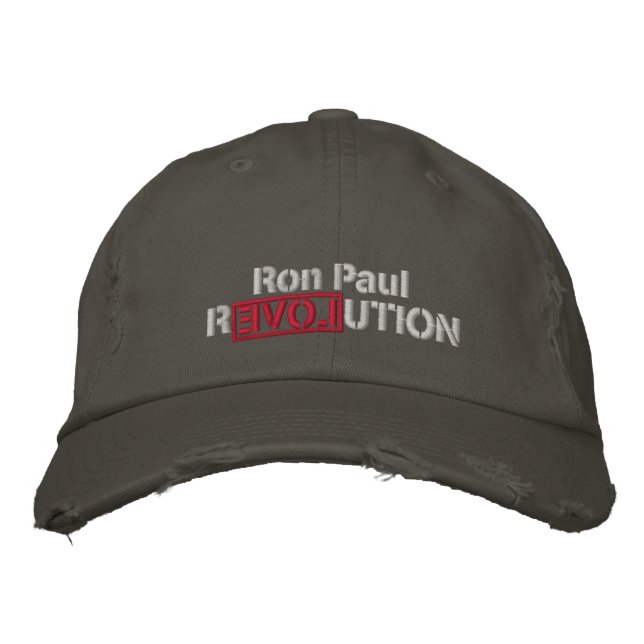 Ron Paul Revolution Embroiderade Hat Broderad Keps (Framsida)