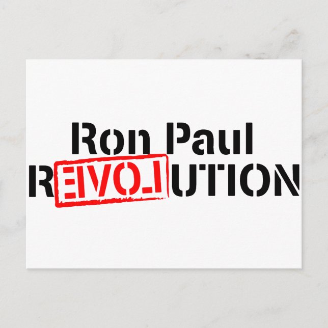 Ron Paul Revolution fortsätter Vykort (Framsida)