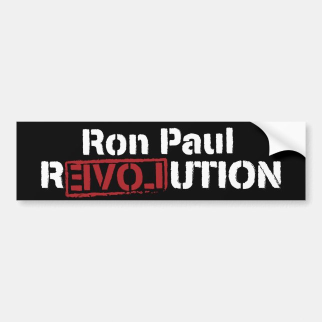 Ron Paul Revolution Klistermärke (Framsidan)