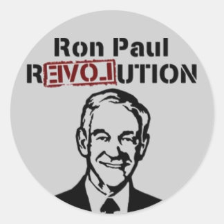 Ron Paul Revolution-klistermärken Runt Klistermärke