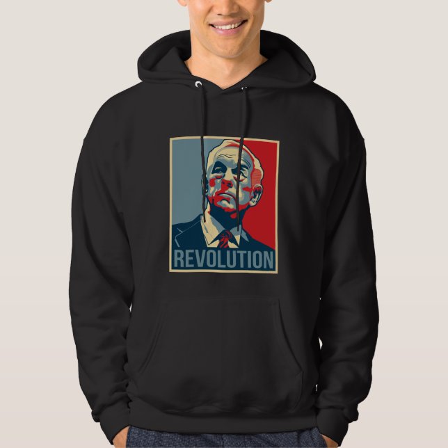 Ron Paul revolution Sweatshirt Med Luva (Framsida)