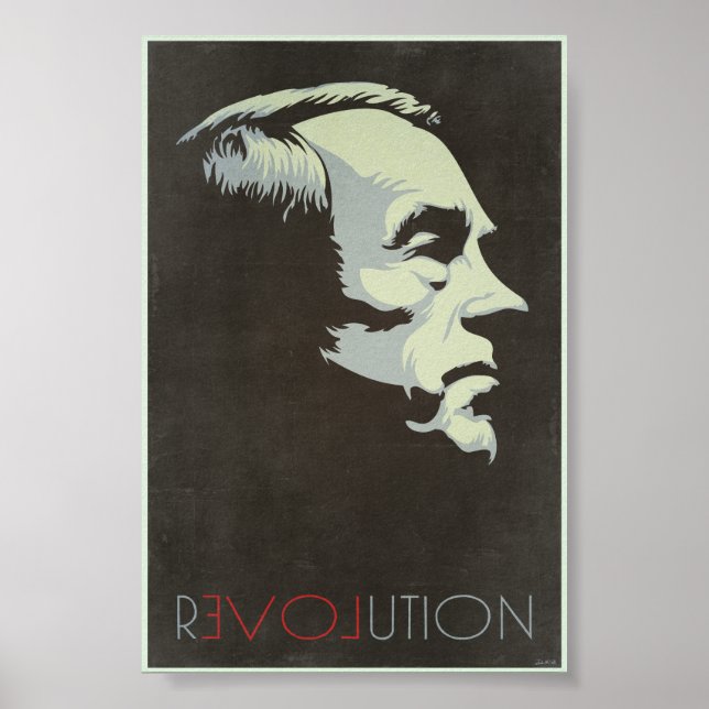 Ron Paul Revolution Vintage affisch (Framsidan)