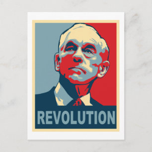 Ron Paul revolution Vykort