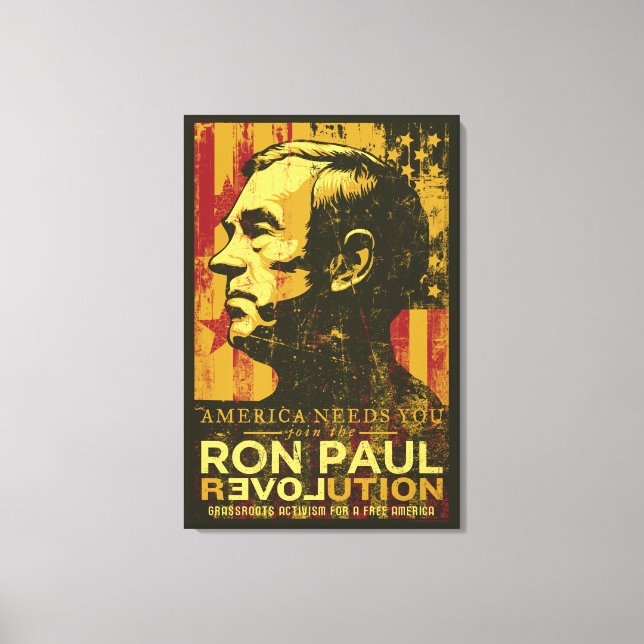 Ron Paul Revolution Wrapped Canvas (Framsida)
