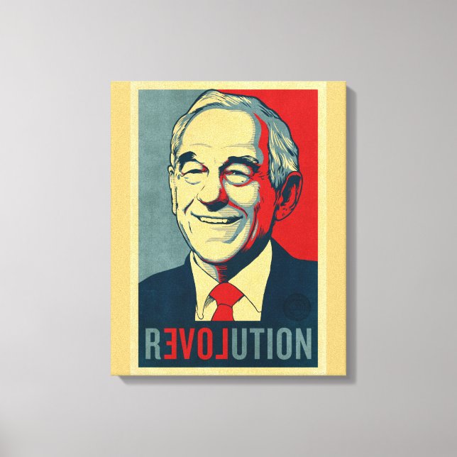 Ron Paul Revolution Wrapped Canvas (Framsida)