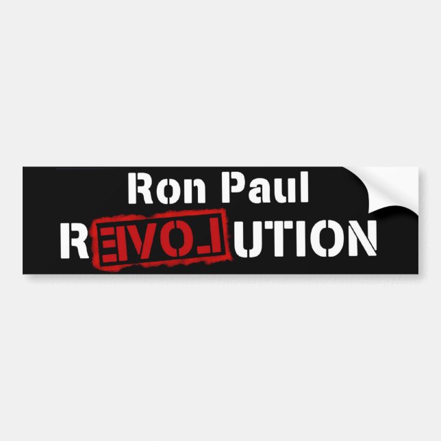 Ron Paul revolutionbildekal för president Bildekal (Framsidan)