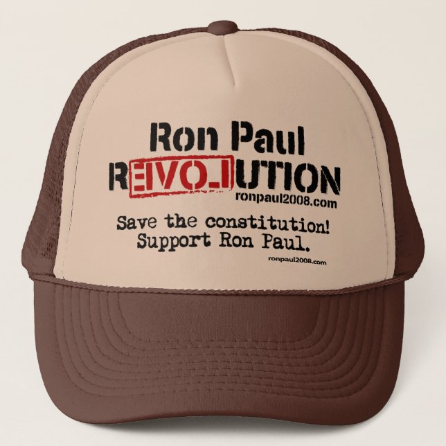 Ron Paul revolutionhatt Truckerkeps (Framsida)