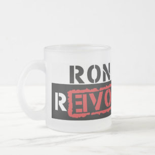 Ron Paul revolutionkaffe/Teamugg Frostad Glasmugg