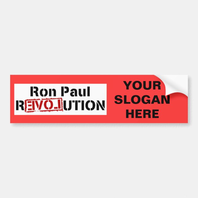 Ron Paul revolutionlogotyp Bildekal (Framsidan)