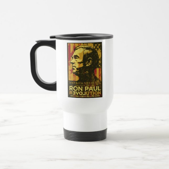 Ron Paul revolutionmuggar Resemugg (Vänster)