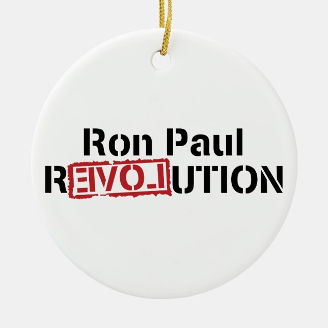 Ron Paul revolutionprydnad Julgransprydnad Keramik (Framsidan)