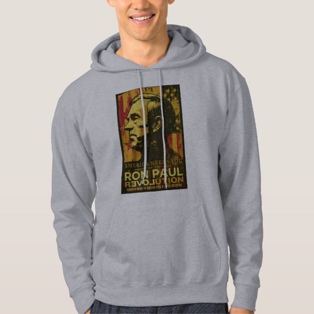 Ron Paul revolutionskjorta Sweatshirt Med Luva (Framsida)