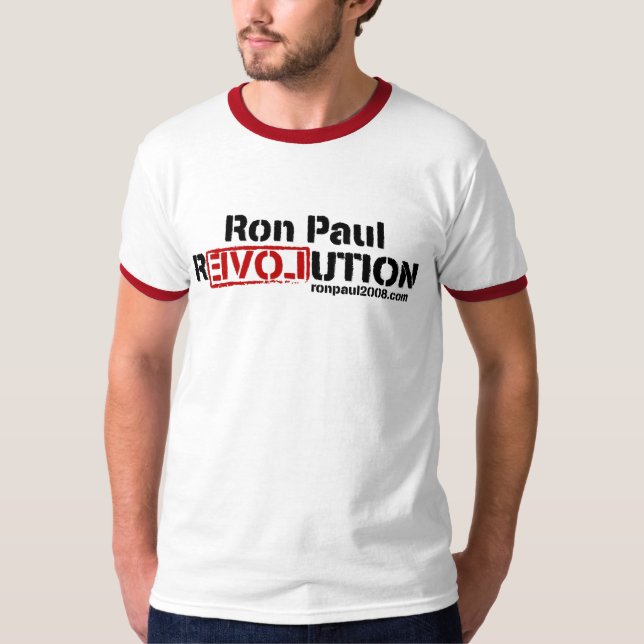 Ron Paul revolutionT-tröja Tee (Framsida)