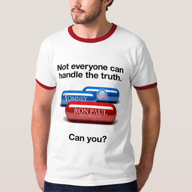 Ron Paul röd Pillskjorta T Shirt (Framsida)