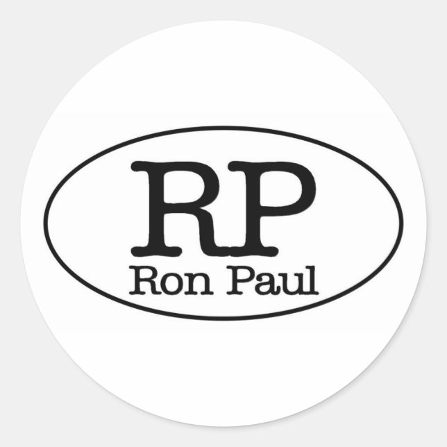 Ron Paul Runt Klistermärke (Framsida)