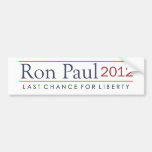Ron Paul sista chans 2012 för frihet Bildekal