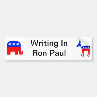 Ron Paul skriva in Bildekal