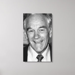 Ron Paul svart & vitporträtt Canvastryck