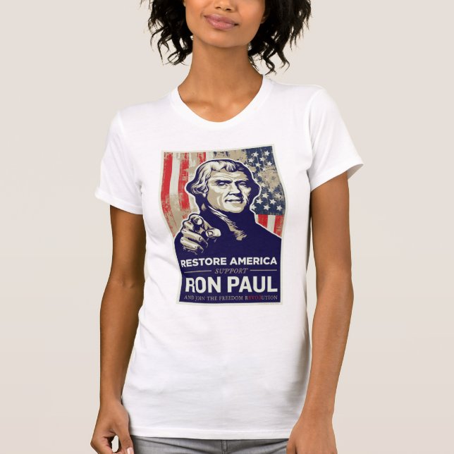 Ron Paul Thomas Jefferson skjorta T-shirt (Framsida)