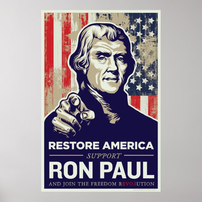 Ron Paul Thomas Jefferson tryck (Framsidan)