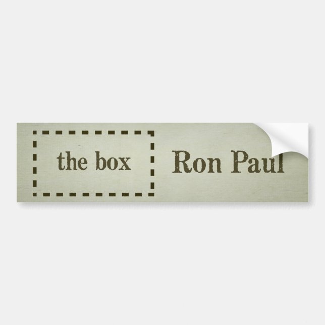 Ron Paul utanför boxasbildekalet Bildekal (Framsidan)