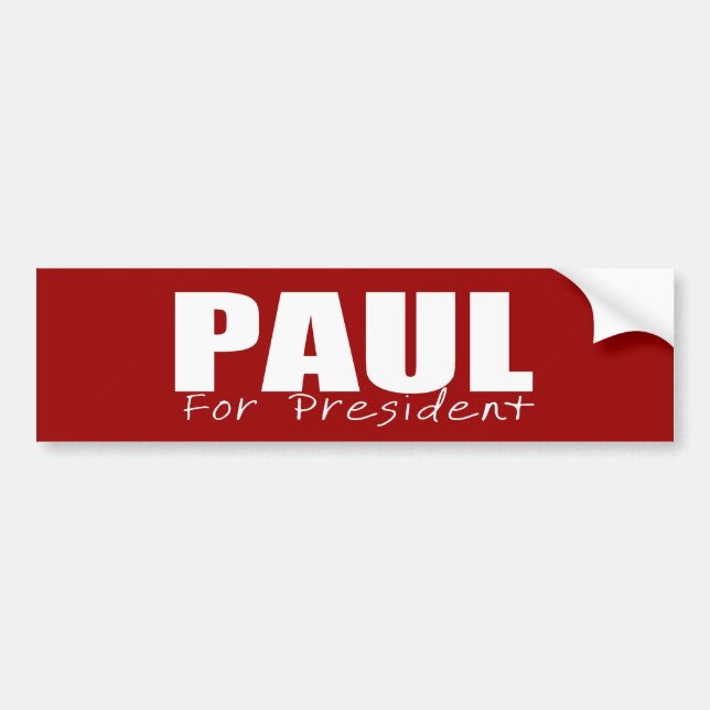 RON PAUL Valrörelseprylar Bildekal (Framsidan)