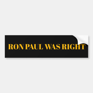 Ron Paul var Höger Bumper Sticker Bildekal