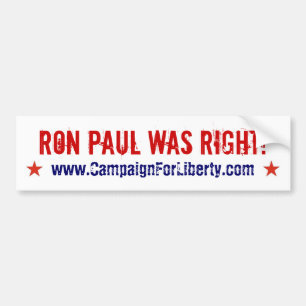Ron Paul var högert! bildekal