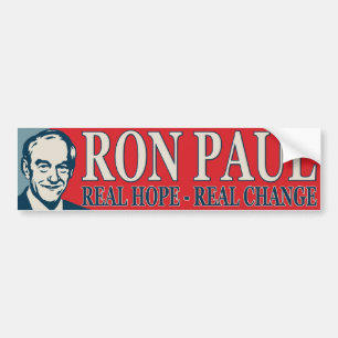 Ron Paul: Verkligt hopp - verklig ändring Bildekal
