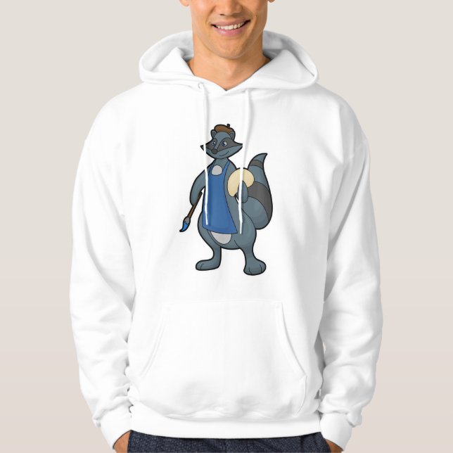Ron som målarfärg med Paintbrush Hoodie (Framsida)