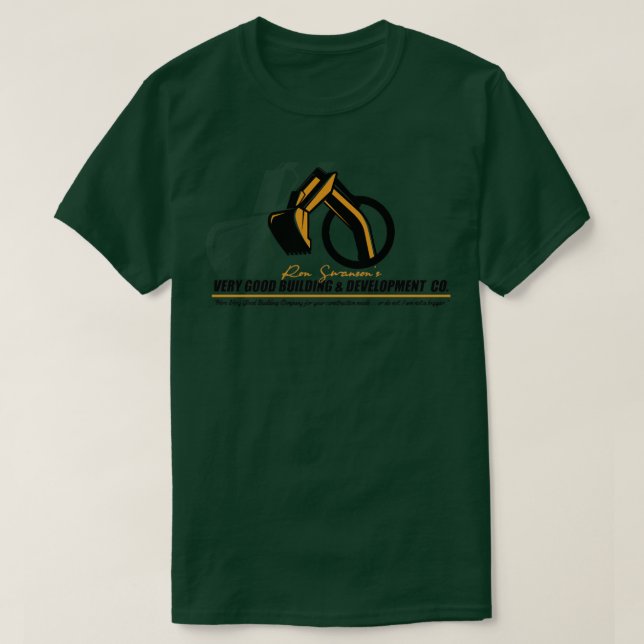 Ron Swanson Mycket Bra Byggnad Company Parker och  T Shirt (Design framsida)