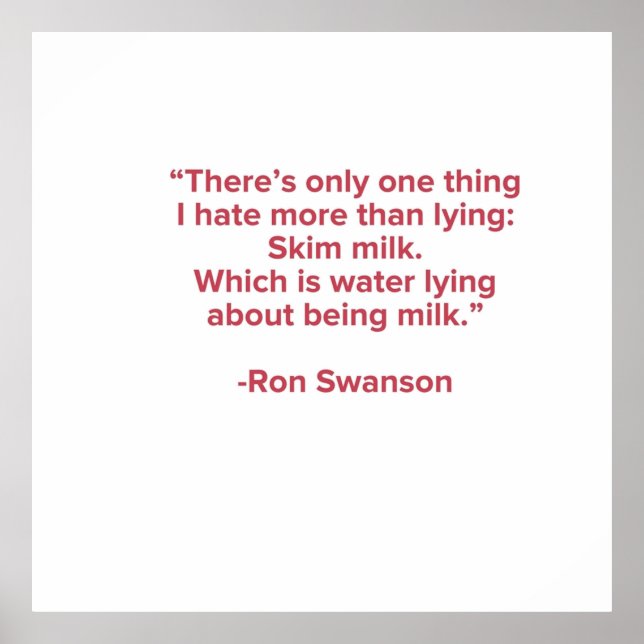 Ron Swanson Quote Poster (Framsidan)