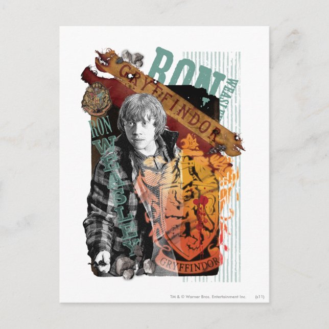 Ron Weasley Collage 1 Vykort (Framsida)