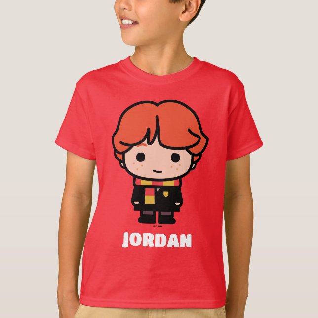 Ron Weasley Tecknad Karaktär Konst T Shirt (Framsida)