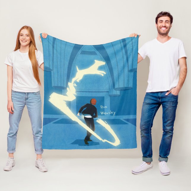 Ron Weasleys Patronus-målning Fleecefilt (På plats)