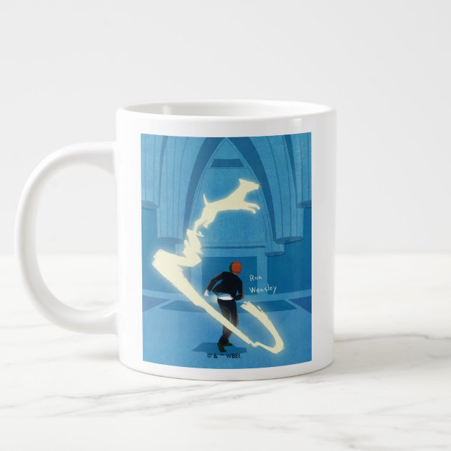 Ron Weasleys Patronus-målning Jumbo Mugg (Vänster)
