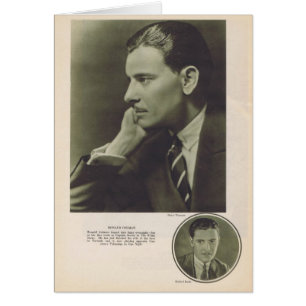 Ronald Colman 1924 porträtt Hälsningskort