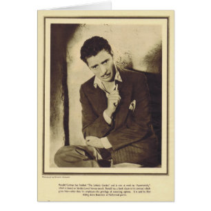 Ronald Colman portait 1931 Hälsningskort