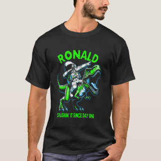Ronald Crushin' It Since Day One Astronaut Dinosau T Shirt