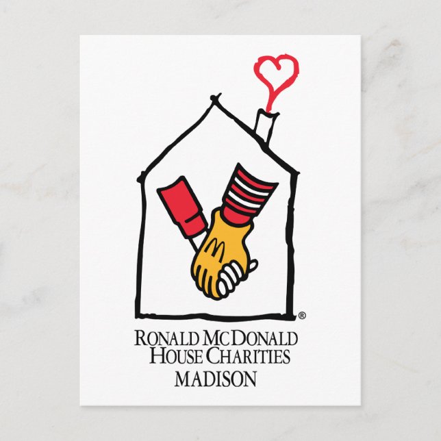 Ronald McDonald Händer Vykort (Framsida)